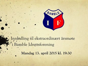 Ekstraordinært årsmøte 12.04.2015 kl. 19:30